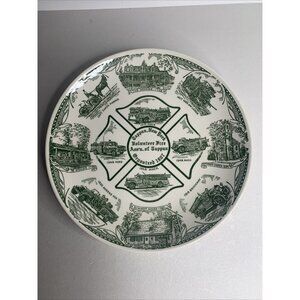 Vintage Tappan NY 1971 Volunteer Fire Ass’n Green on White Kettlesprings Kilns